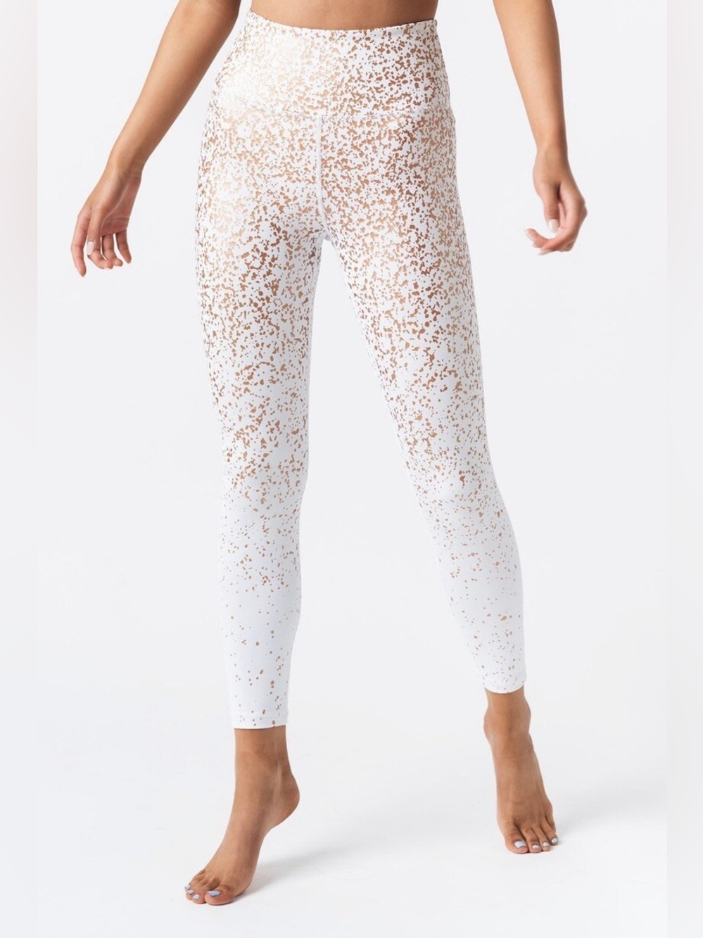 Zyia White Stay Gold Light n Tight Hi-Rise 7/8 24" size 8-10
